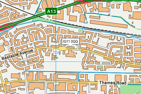 IG11 0QG map - OS VectorMap District (Ordnance Survey) IG11 0QG map - OS VectorMap District (Ordnance Survey)