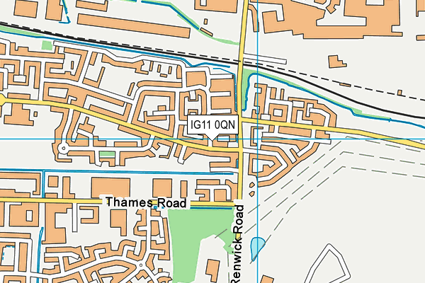 IG11 0QN map - OS VectorMap District (Ordnance Survey) IG11 0QN map - OS VectorMap District (Ordnance Survey)