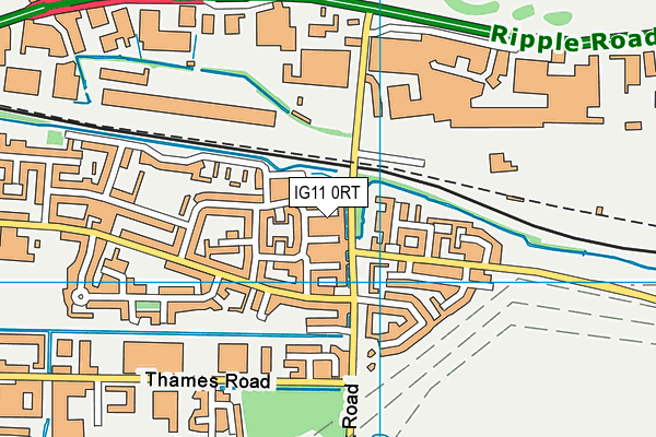 IG11 0RT map - OS VectorMap District (Ordnance Survey) IG11 0RT map - OS VectorMap District (Ordnance Survey)