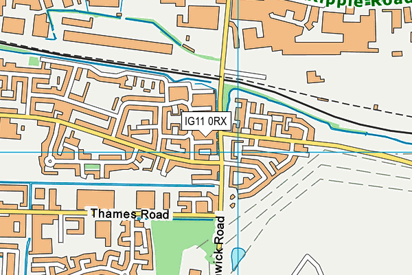 IG11 0RX map - OS VectorMap District (Ordnance Survey) IG11 0RX map - OS VectorMap District (Ordnance Survey)