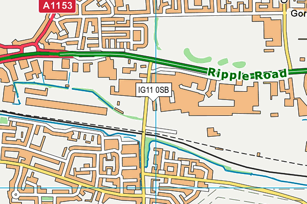IG11 0SB map - OS VectorMap District (Ordnance Survey) IG11 0SB map - OS VectorMap District (Ordnance Survey)