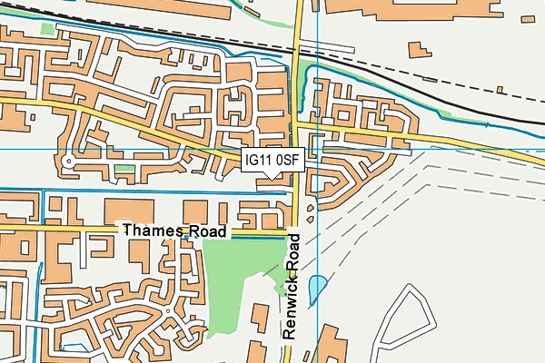 IG11 0SF map - OS VectorMap District (Ordnance Survey) IG11 0SF map - OS VectorMap District (Ordnance Survey)