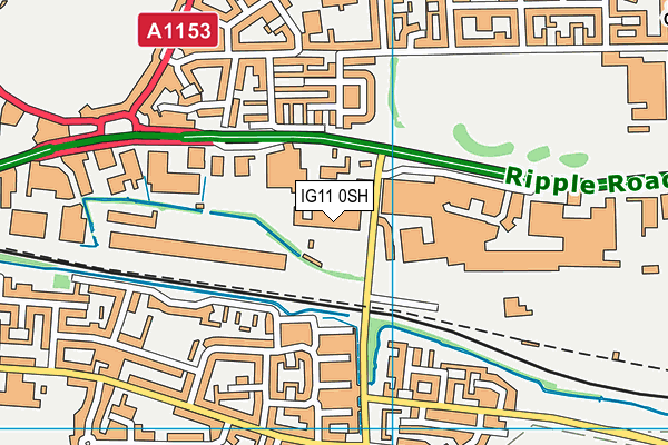 IG11 0SH map - OS VectorMap District (Ordnance Survey) IG11 0SH map - OS VectorMap District (Ordnance Survey)