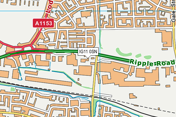 IG11 0SN map - OS VectorMap District (Ordnance Survey) IG11 0SN map - OS VectorMap District (Ordnance Survey)