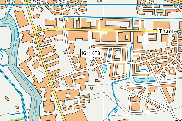 IG11 0TB map - OS VectorMap District (Ordnance Survey) IG11 0TB map - OS VectorMap District (Ordnance Survey)