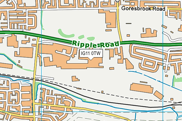 IG11 0TW map - OS VectorMap District (Ordnance Survey) IG11 0TW map - OS VectorMap District (Ordnance Survey)