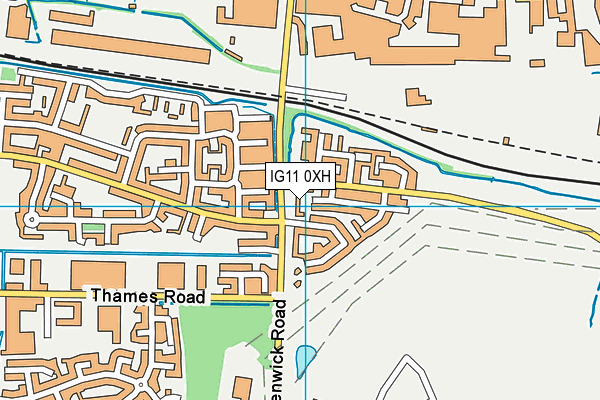 IG11 0XH map - OS VectorMap District (Ordnance Survey) IG11 0XH map - OS VectorMap District (Ordnance Survey)