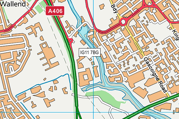 IG11 7BG map - OS VectorMap District (Ordnance Survey) IG11 7BG map - OS VectorMap District (Ordnance Survey)