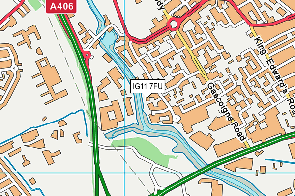 IG11 7FU map - OS VectorMap District (Ordnance Survey) IG11 7FU map - OS VectorMap District (Ordnance Survey)