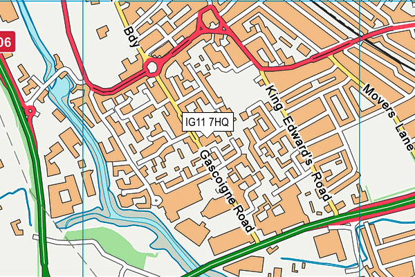 IG11 7HQ map - OS VectorMap District (Ordnance Survey) IG11 7HQ map - OS VectorMap District (Ordnance Survey)