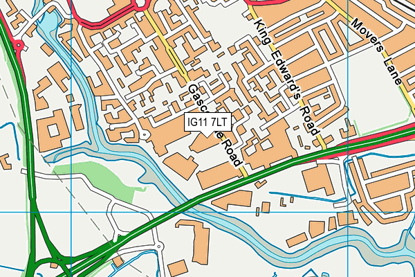 IG11 7LT map - OS VectorMap District (Ordnance Survey) IG11 7LT map - OS VectorMap District (Ordnance Survey)