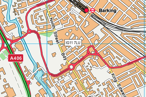 IG11 7LU map - OS VectorMap District (Ordnance Survey) IG11 7LU map - OS VectorMap District (Ordnance Survey)