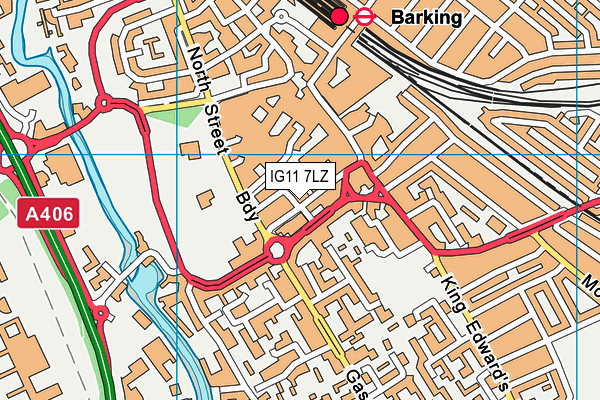 IG11 7LZ map - OS VectorMap District (Ordnance Survey) IG11 7LZ map - OS VectorMap District (Ordnance Survey)