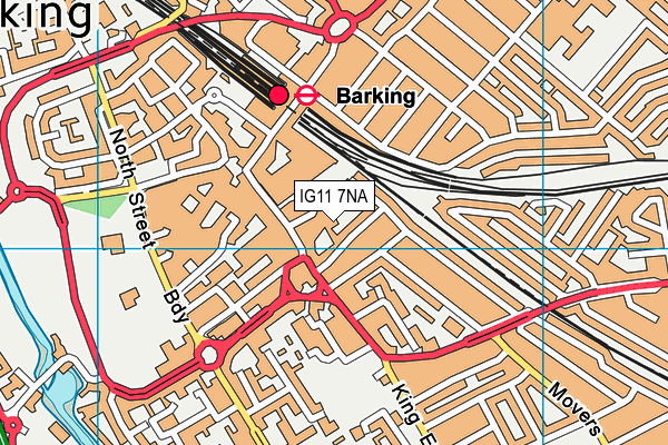 IG11 7NA map - OS VectorMap District (Ordnance Survey) IG11 7NA map - OS VectorMap District (Ordnance Survey)