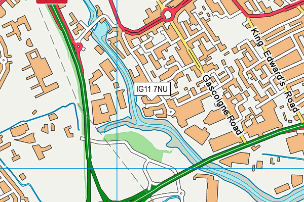 IG11 7NU map - OS VectorMap District (Ordnance Survey) IG11 7NU map - OS VectorMap District (Ordnance Survey)