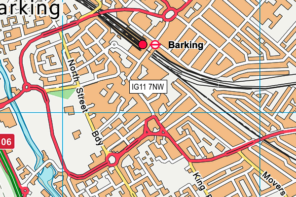 IG11 7NW map - OS VectorMap District (Ordnance Survey) IG11 7NW map - OS VectorMap District (Ordnance Survey)