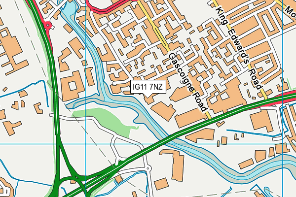 IG11 7NZ map - OS VectorMap District (Ordnance Survey) IG11 7NZ map - OS VectorMap District (Ordnance Survey)