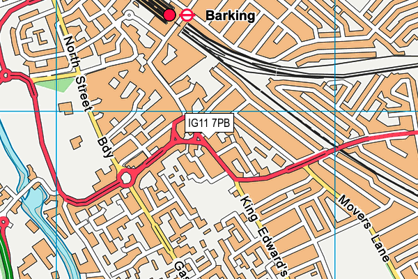 IG11 7PB map - OS VectorMap District (Ordnance Survey) IG11 7PB map - OS VectorMap District (Ordnance Survey)