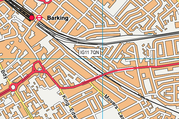 IG11 7QN map - OS VectorMap District (Ordnance Survey) IG11 7QN map - OS VectorMap District (Ordnance Survey)