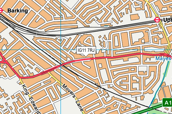 IG11 7RJ map - OS VectorMap District (Ordnance Survey) IG11 7RJ map - OS VectorMap District (Ordnance Survey)