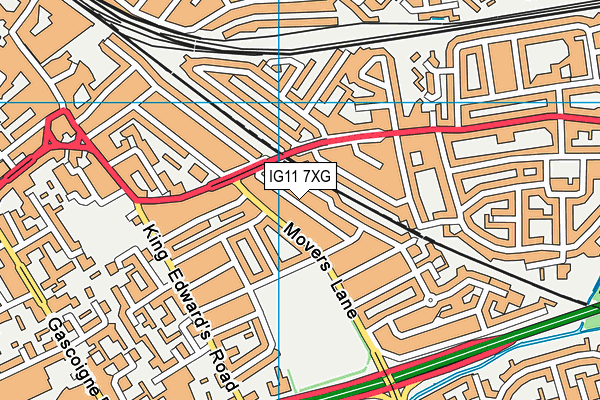 IG11 7XG map - OS VectorMap District (Ordnance Survey) IG11 7XG map - OS VectorMap District (Ordnance Survey)