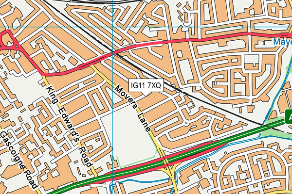 IG11 7XQ map - OS VectorMap District (Ordnance Survey) IG11 7XQ map - OS VectorMap District (Ordnance Survey)