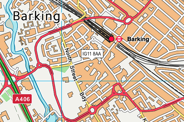 IG11 8AA map - OS VectorMap District (Ordnance Survey) IG11 8AA map - OS VectorMap District (Ordnance Survey)