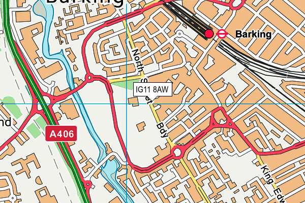IG11 8AW map - OS VectorMap District (Ordnance Survey) IG11 8AW map - OS VectorMap District (Ordnance Survey)