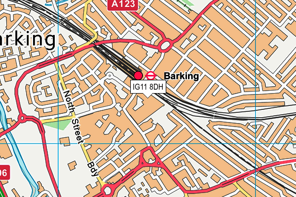 IG11 8DH map - OS VectorMap District (Ordnance Survey) IG11 8DH map - OS VectorMap District (Ordnance Survey)