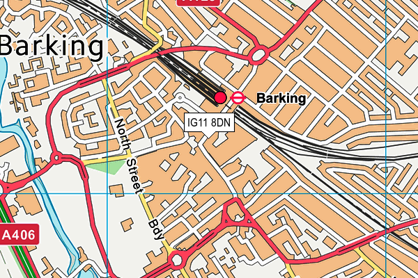 IG11 8DN map - OS VectorMap District (Ordnance Survey) IG11 8DN map - OS VectorMap District (Ordnance Survey)