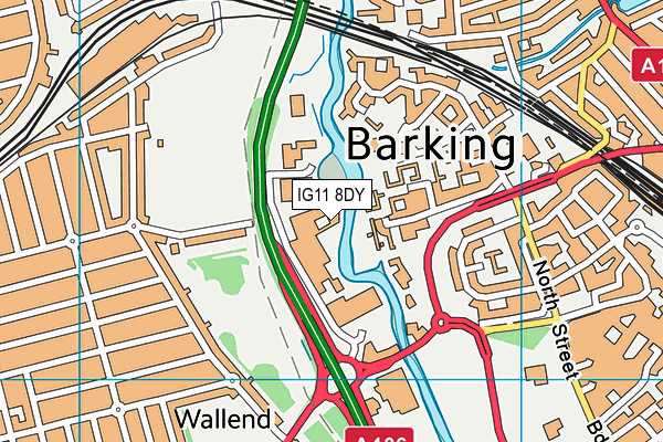 IG11 8DY map - OS VectorMap District (Ordnance Survey) IG11 8DY map - OS VectorMap District (Ordnance Survey)