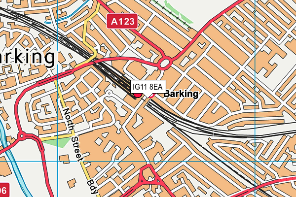 IG11 8EA map - OS VectorMap District (Ordnance Survey) IG11 8EA map - OS VectorMap District (Ordnance Survey)