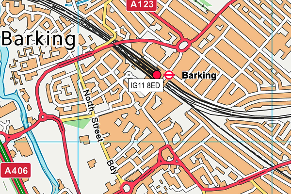 IG11 8ED map - OS VectorMap District (Ordnance Survey) IG11 8ED map - OS VectorMap District (Ordnance Survey)