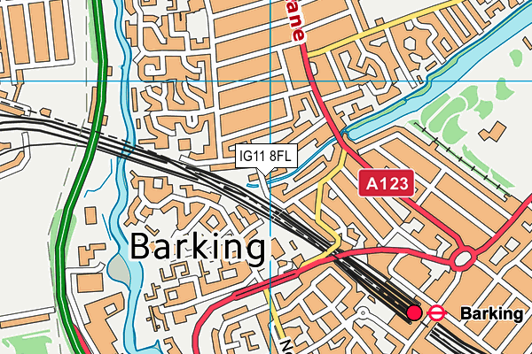 IG11 8FL map - OS VectorMap District (Ordnance Survey) IG11 8FL map - OS VectorMap District (Ordnance Survey)