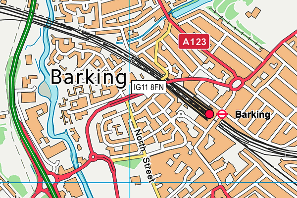 IG11 8FN map - OS VectorMap District (Ordnance Survey) IG11 8FN map - OS VectorMap District (Ordnance Survey)
