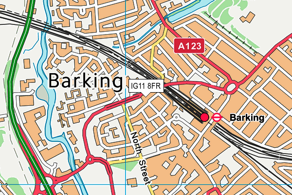 IG11 8FR map - OS VectorMap District (Ordnance Survey) IG11 8FR map - OS VectorMap District (Ordnance Survey)