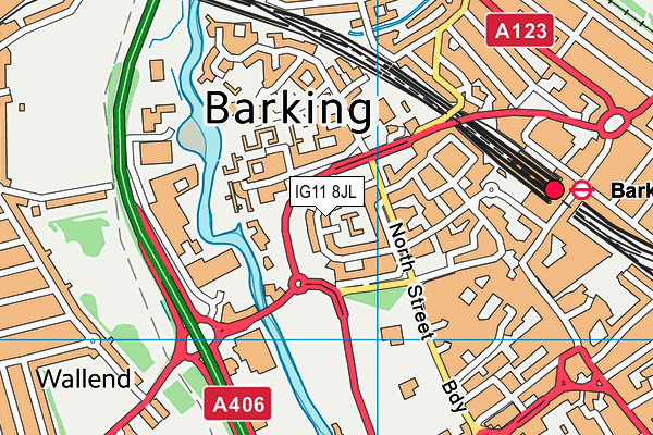 IG11 8JL map - OS VectorMap District (Ordnance Survey) IG11 8JL map - OS VectorMap District (Ordnance Survey)