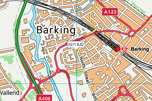IG11 8JQ map - OS VectorMap District (Ordnance Survey) IG11 8JQ map - OS VectorMap District (Ordnance Survey)