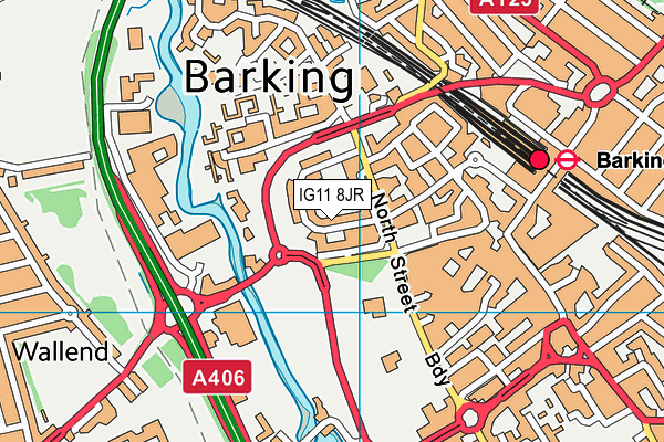 IG11 8JR map - OS VectorMap District (Ordnance Survey) IG11 8JR map - OS VectorMap District (Ordnance Survey)