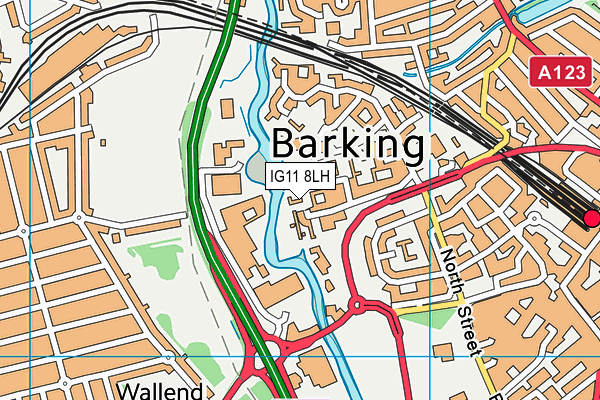 IG11 8LH map - OS VectorMap District (Ordnance Survey) IG11 8LH map - OS VectorMap District (Ordnance Survey)