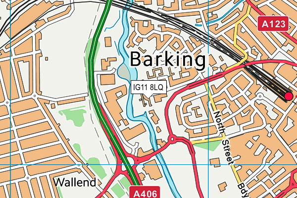 IG11 8LQ map - OS VectorMap District (Ordnance Survey) IG11 8LQ map - OS VectorMap District (Ordnance Survey)