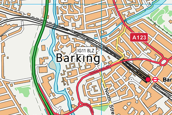 IG11 8LZ map - OS VectorMap District (Ordnance Survey) IG11 8LZ map - OS VectorMap District (Ordnance Survey)
