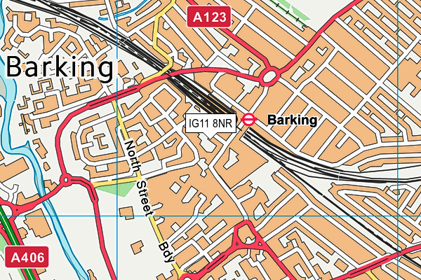 IG11 8NR map - OS VectorMap District (Ordnance Survey) IG11 8NR map - OS VectorMap District (Ordnance Survey)