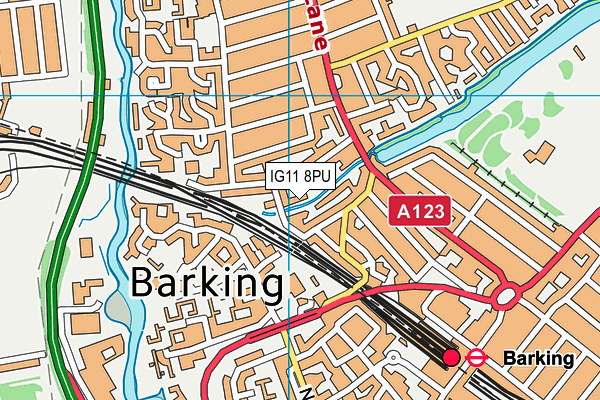 IG11 8PU map - OS VectorMap District (Ordnance Survey) IG11 8PU map - OS VectorMap District (Ordnance Survey)