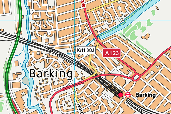IG11 8QJ map - OS VectorMap District (Ordnance Survey) IG11 8QJ map - OS VectorMap District (Ordnance Survey)