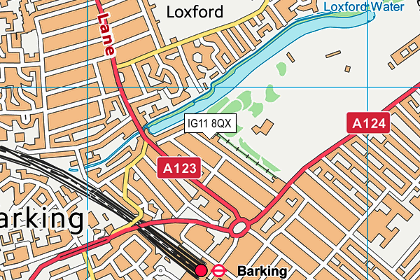 IG11 8QX map - OS VectorMap District (Ordnance Survey) IG11 8QX map - OS VectorMap District (Ordnance Survey)