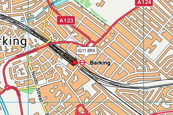 IG11 8RX map - OS VectorMap District (Ordnance Survey) IG11 8RX map - OS VectorMap District (Ordnance Survey)