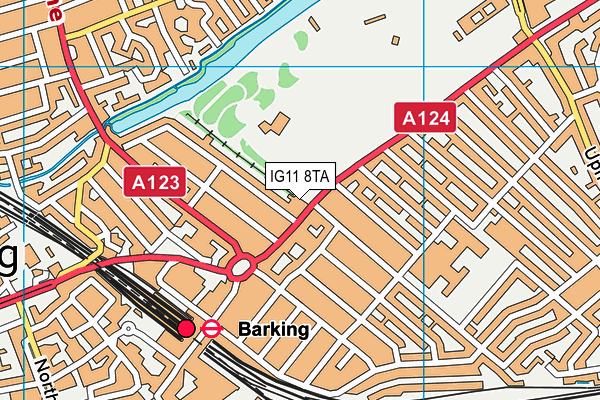 IG11 8TA map - OS VectorMap District (Ordnance Survey) IG11 8TA map - OS VectorMap District (Ordnance Survey)