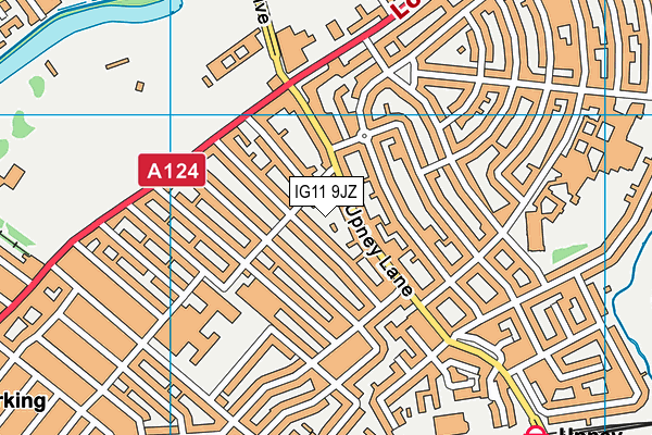 IG11 9JZ map - OS VectorMap District (Ordnance Survey) IG11 9JZ map - OS VectorMap District (Ordnance Survey)