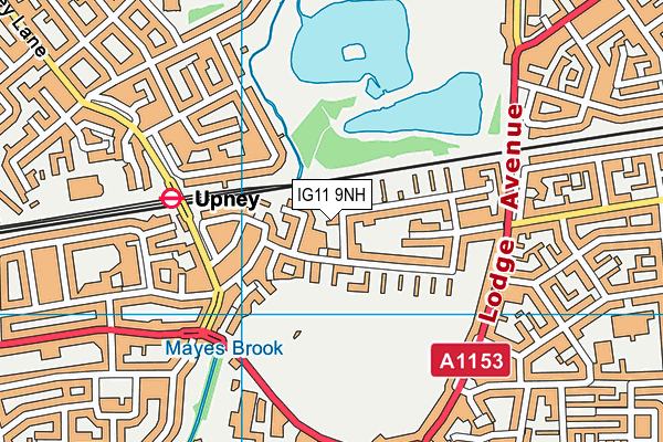 IG11 9NH map - OS VectorMap District (Ordnance Survey)